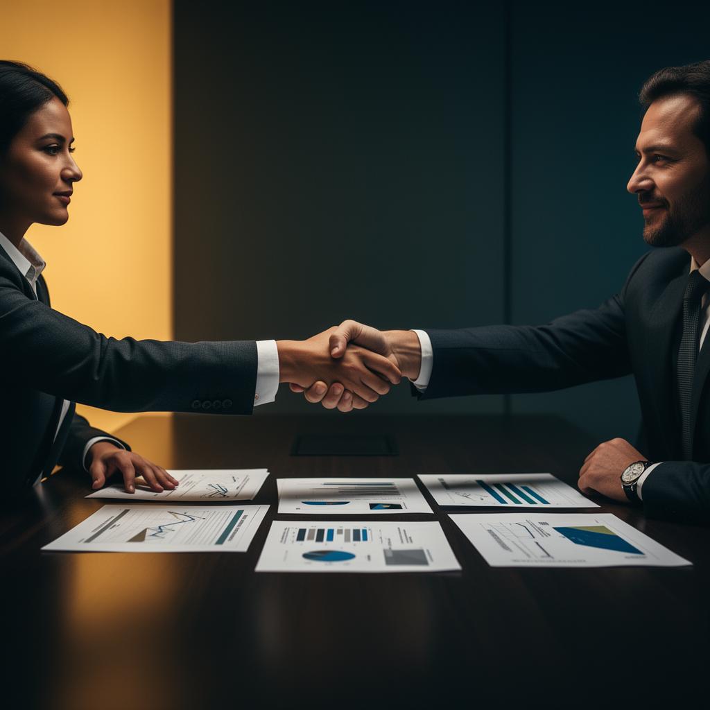 Reunião de alinhamento entre times de marketing e vendas