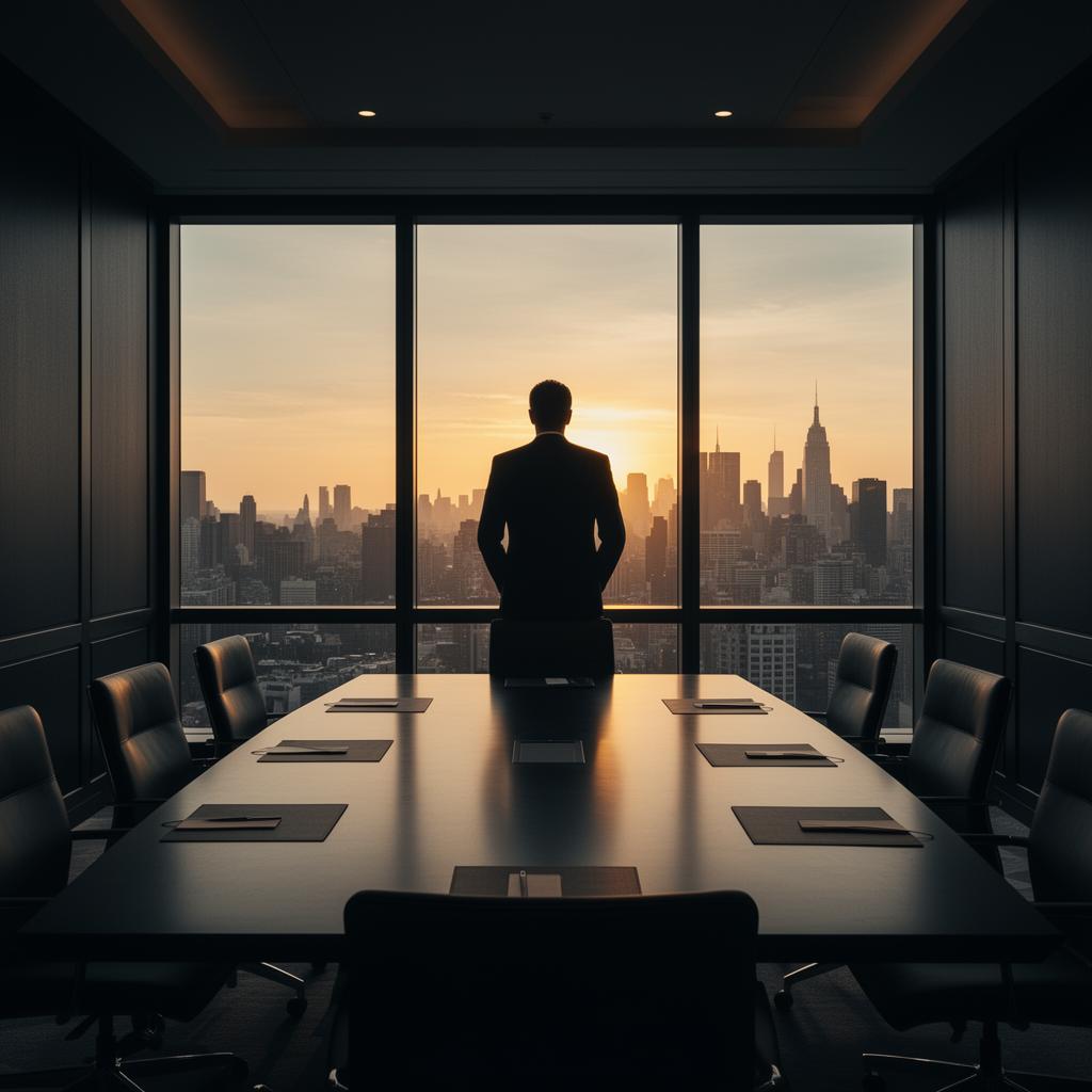 Empresário no comando de reunião estratégica de vendas com sua equipe